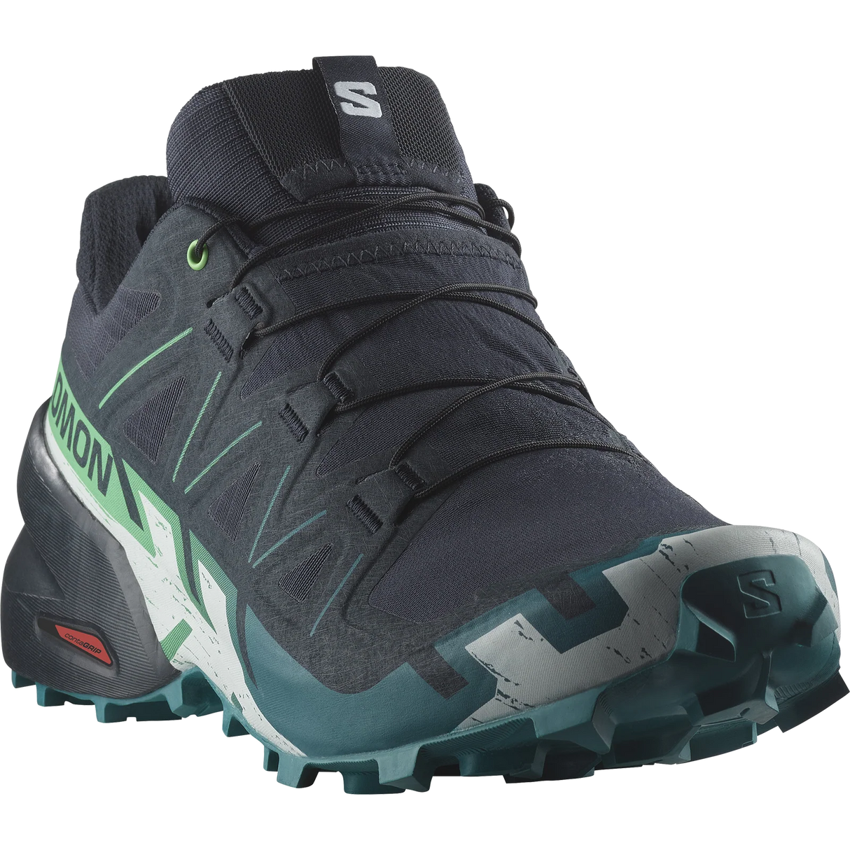 Salomon Speedcross 6 (Men's) - Carbon/Tahitian Tide/White - Find Your Feet Australia Hobart Launceston Tasmania