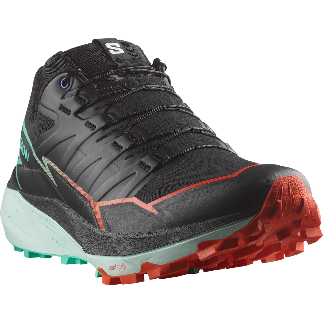 Salomon Thundercross Shoes (Men's) Black/Cherry Tomato/Electric Green - Find Your Feet Australia Hobart Launceston Tasmania