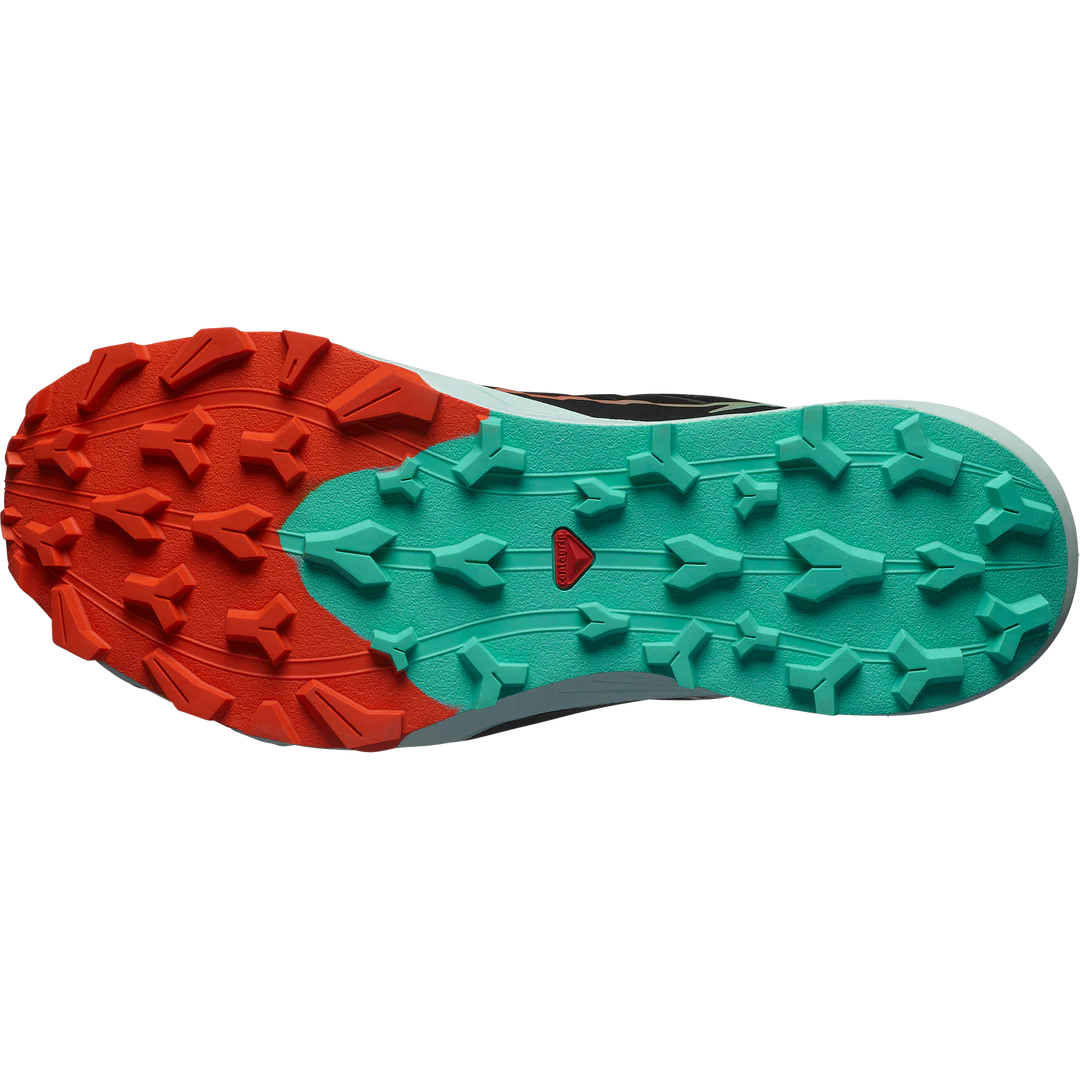 Salomon Thundercross Shoes (Men's) Black/Cherry Tomato/Electric Green - Find Your Feet Australia Hobart Launceston Tasmania