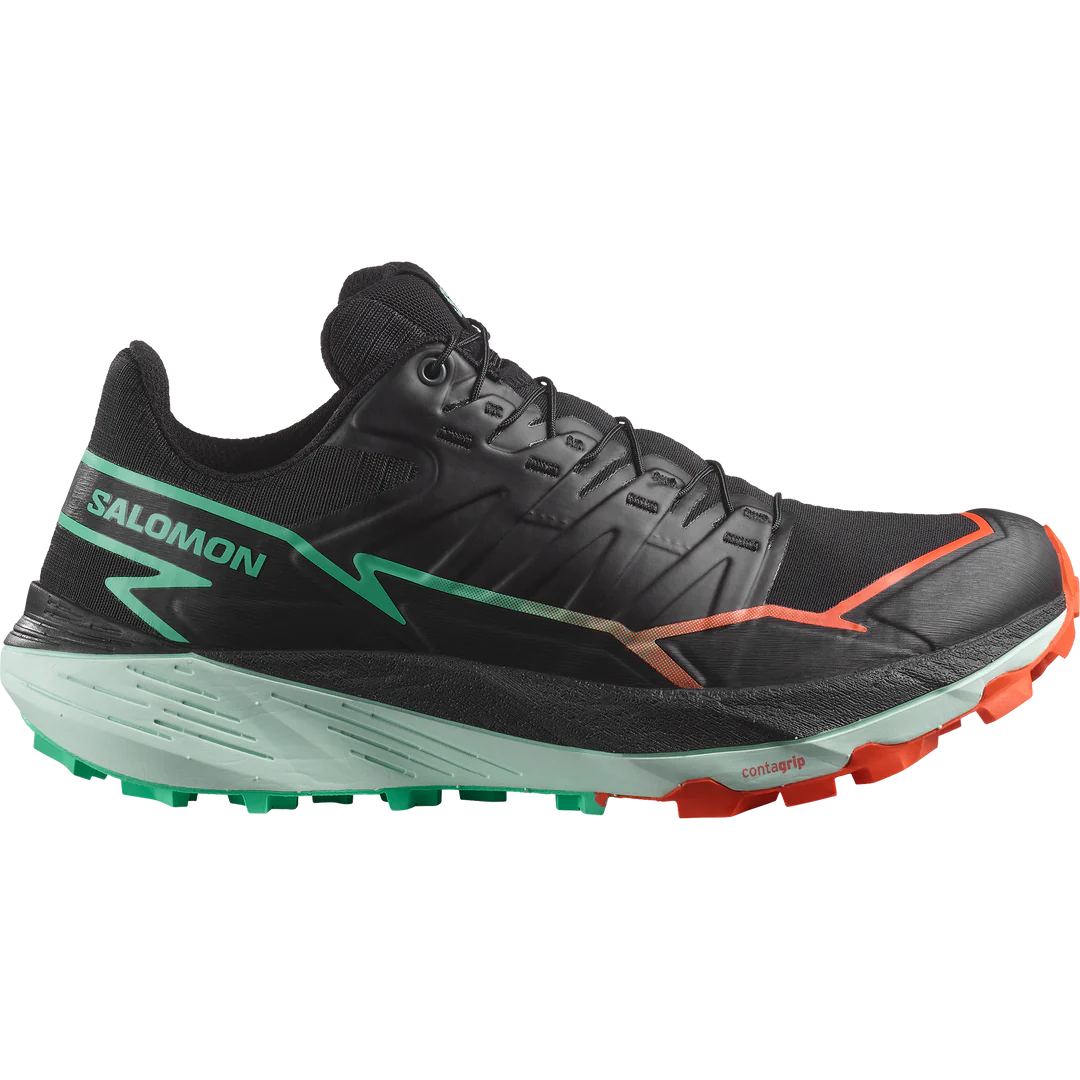 Salomon Thundercross Shoes (Women's) - Black/Cherry Tomato/Electric Green - Find Your Feet Australia Hobart Launceston Tasmania