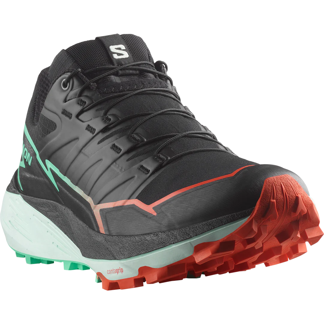 Salomon Thundercross Shoes (Women's) - Black/Cherry Tomato/Electric Green - Find Your Feet Australia Hobart Launceston Tasmania