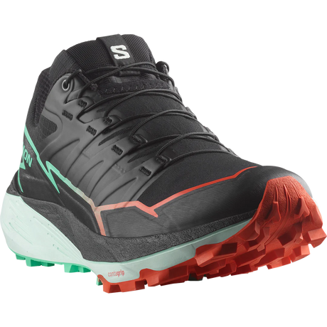 Salomon Thundercross Shoes (Women's) - Black/Cherry Tomato/Electric Green - Find Your Feet Australia Hobart Launceston Tasmania