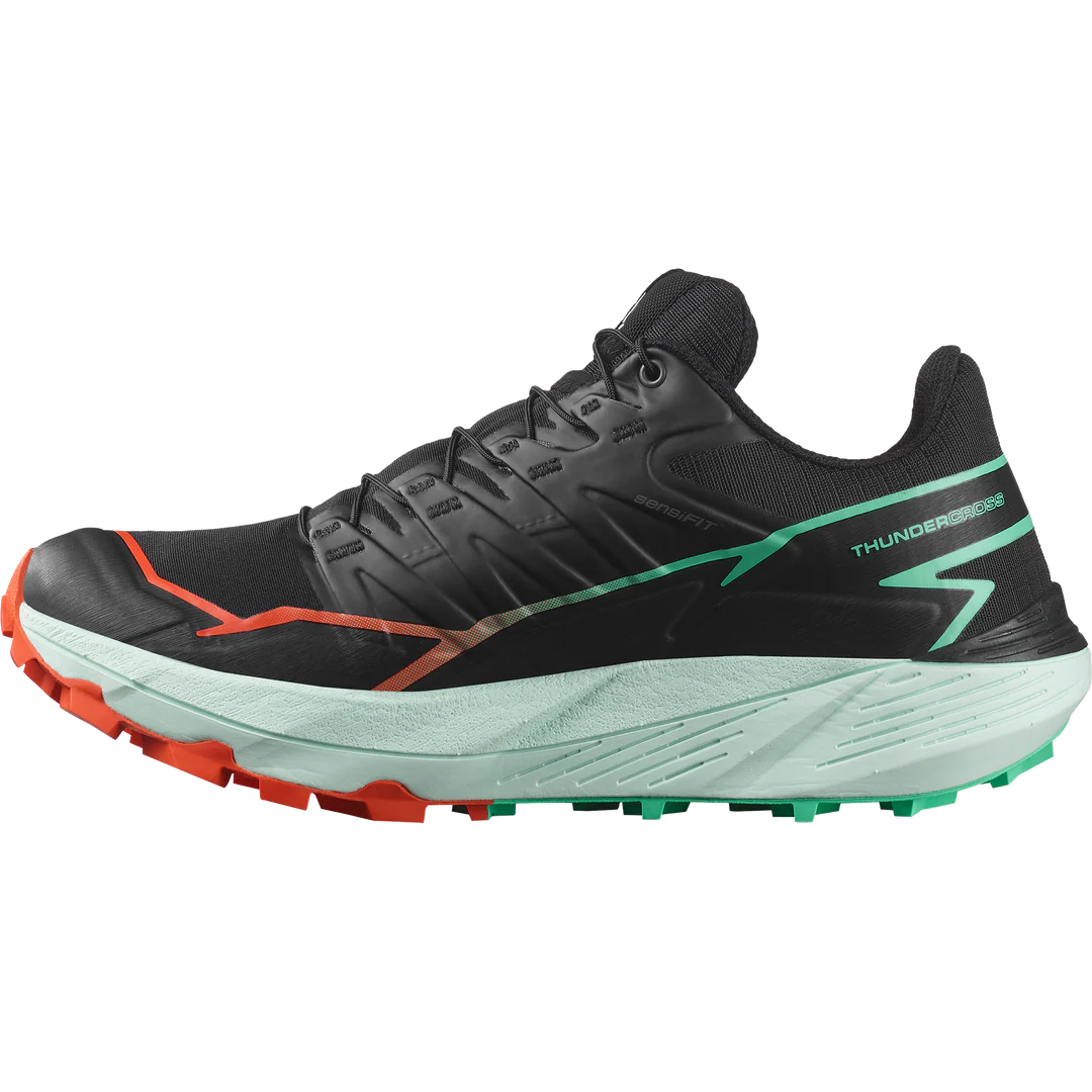 Salomon Thundercross Shoes (Women's) - Black/Cherry Tomato/Electric Green - Find Your Feet Australia Hobart Launceston Tasmania