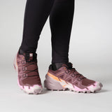 Salomon Speedcross 6 (Women's) - Catawba Grape/Papaya/Deauville Mauve - Pink - Purple - White - Orange