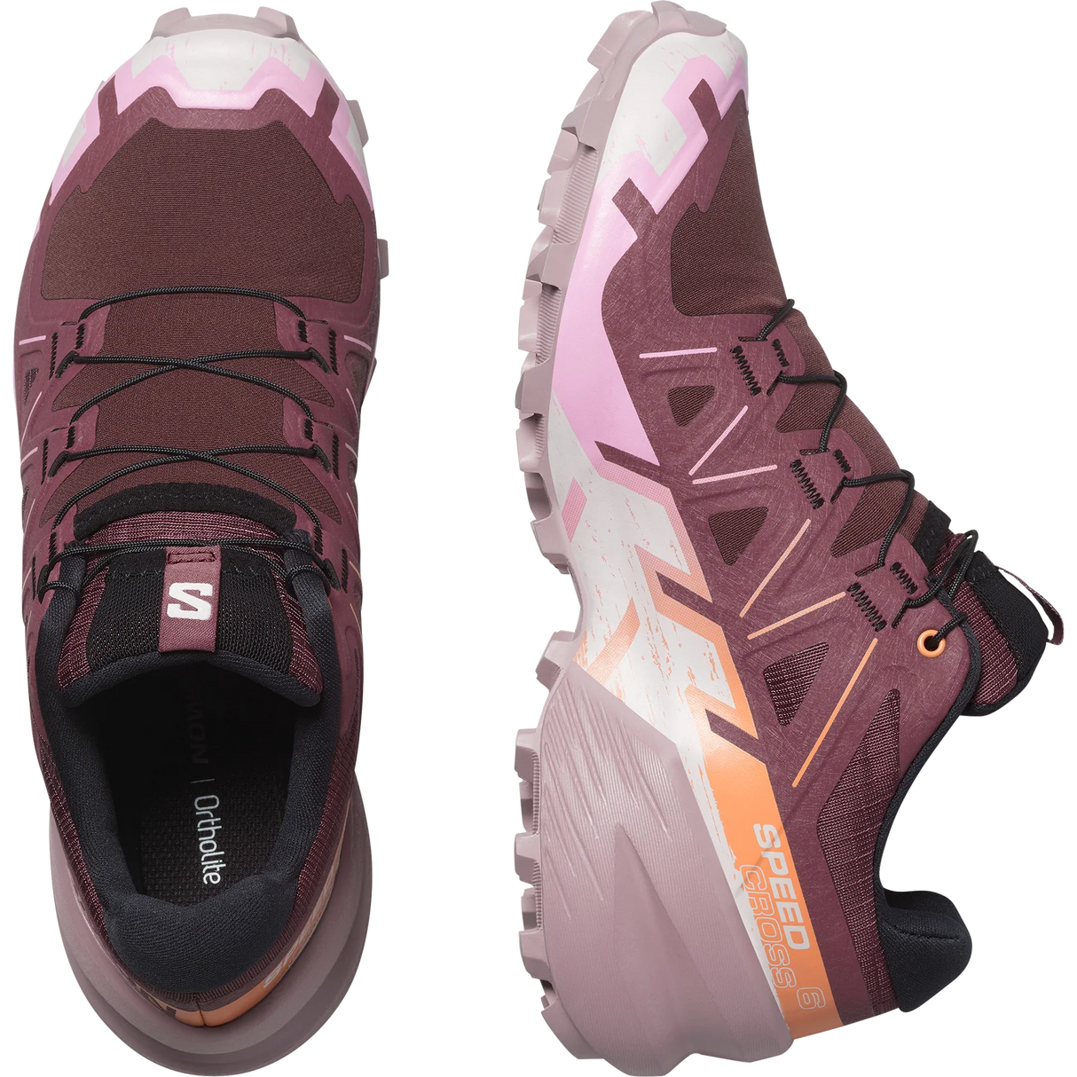 Salomon Speedcross 6 (Women's) - Catawba Grape/Papaya/Deauville Mauve - Pink - Purple - White - Orange