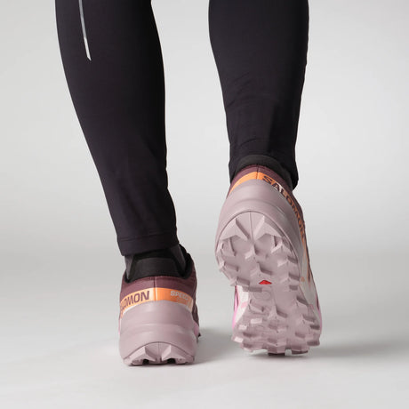 Salomon Speedcross 6 (Women's) - Catawba Grape/Papaya/Deauville Mauve - Pink - Purple - White - Orange