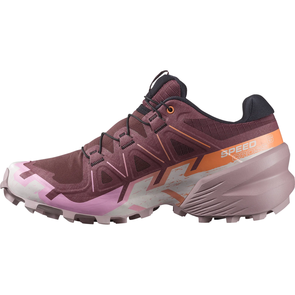Salomon Speedcross 6 (Women's) - Catawba Grape/Papaya/Deauville Mauve - Pink - Purple - White - Orange
