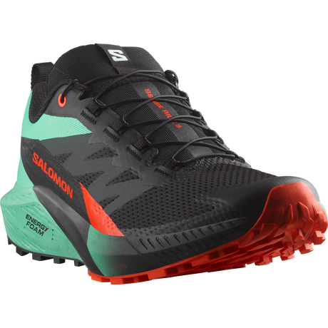 Salomon Sense Ride 5 (Men's) - Black/Bay/Cherry Tomato - Find Your Feet Australia Hobart Launceston Tasmania