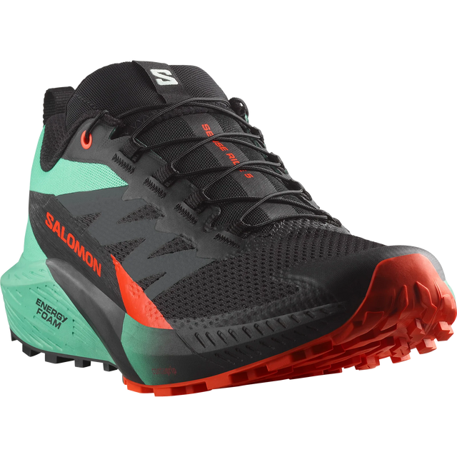 Salomon Sense Ride 5 (Men's) - Black/Bay/Cherry Tomato - Find Your Feet Australia Hobart Launceston Tasmania