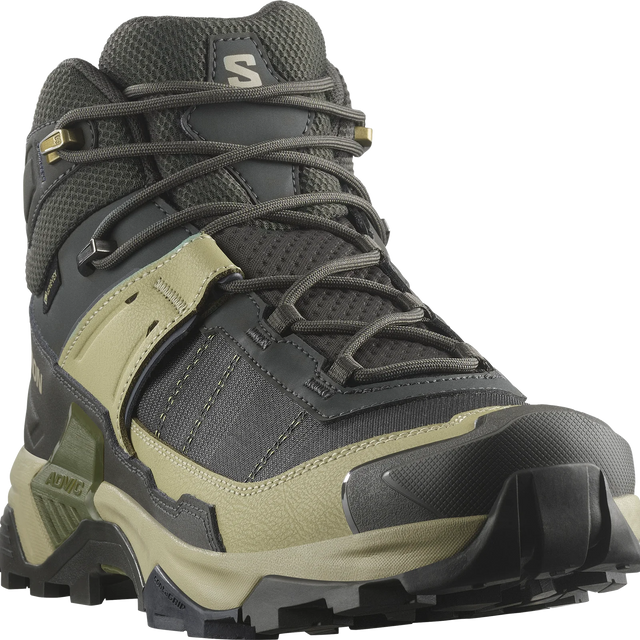 Salomon X Ultra 5 Mid GORE-TEX (Men's) - Peat/Gray Green/Blue Nights - Find Your Feet Australia Hobart Launceston Tasmania