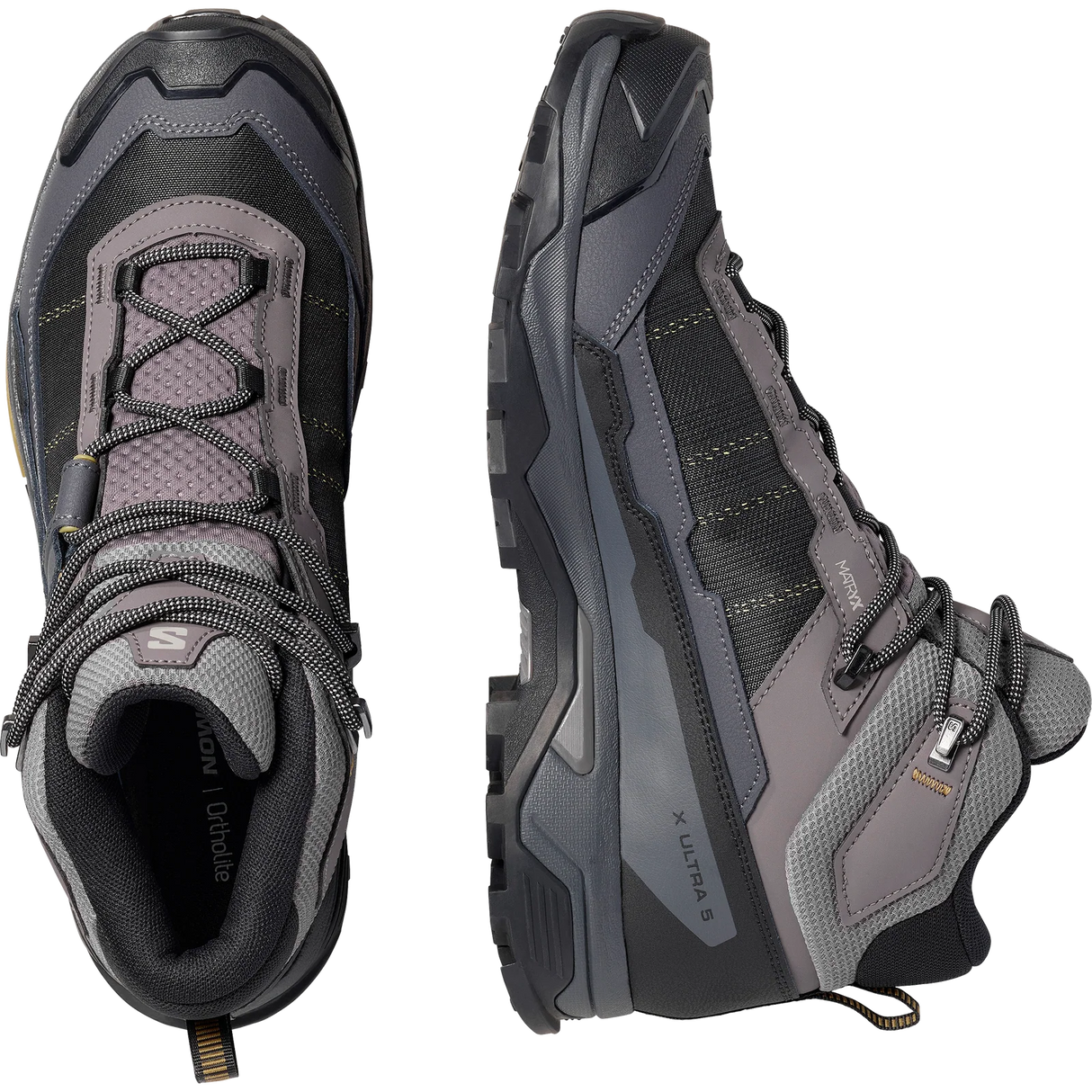 Salomon X Ultra 5 Mid GORE-TEX Boots (Men's) - Dark Gull Grey/Asphalt/Willow