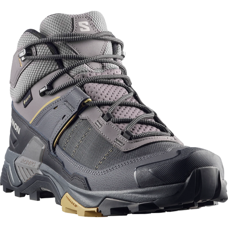 Salomon X Ultra 5 Mid GORE-TEX Boots (Men's) - Dark Gull Grey/Asphalt/Willow