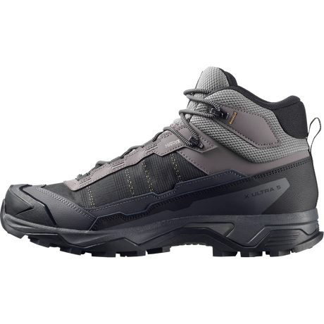 Salomon X Ultra 5 Mid GORE-TEX Boots (Men's) - Dark Gull Grey/Asphalt/Willow