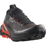 Salomon Salbris X Ultra trail running shoe in black and dark gray with bright orange-red accents on the side and heel, shown from a three-quarters angle on a white background. - Salomon S/LAB Genesis 2 Shoes (Unisex) - Black/Black/Fiery Red