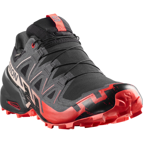 Salomon Speedcross 6 Gore-Tex Shoes (Men's) - Black/Fiery Red/Almond Milk