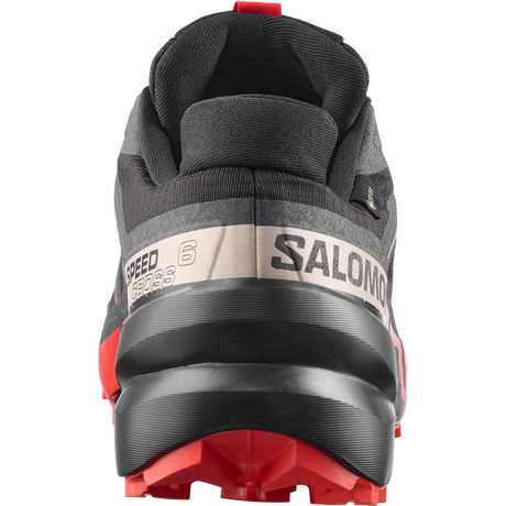 Salomon Speedcross 6 Gore-Tex Shoes (Men's) - Black/Fiery Red/Almond Milk