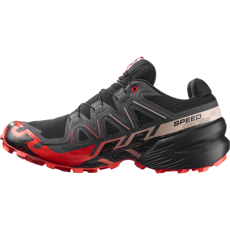 Salomon Speedcross 6 Gore-Tex Shoes (Men's) - Black/Fiery Red/Almond Milk