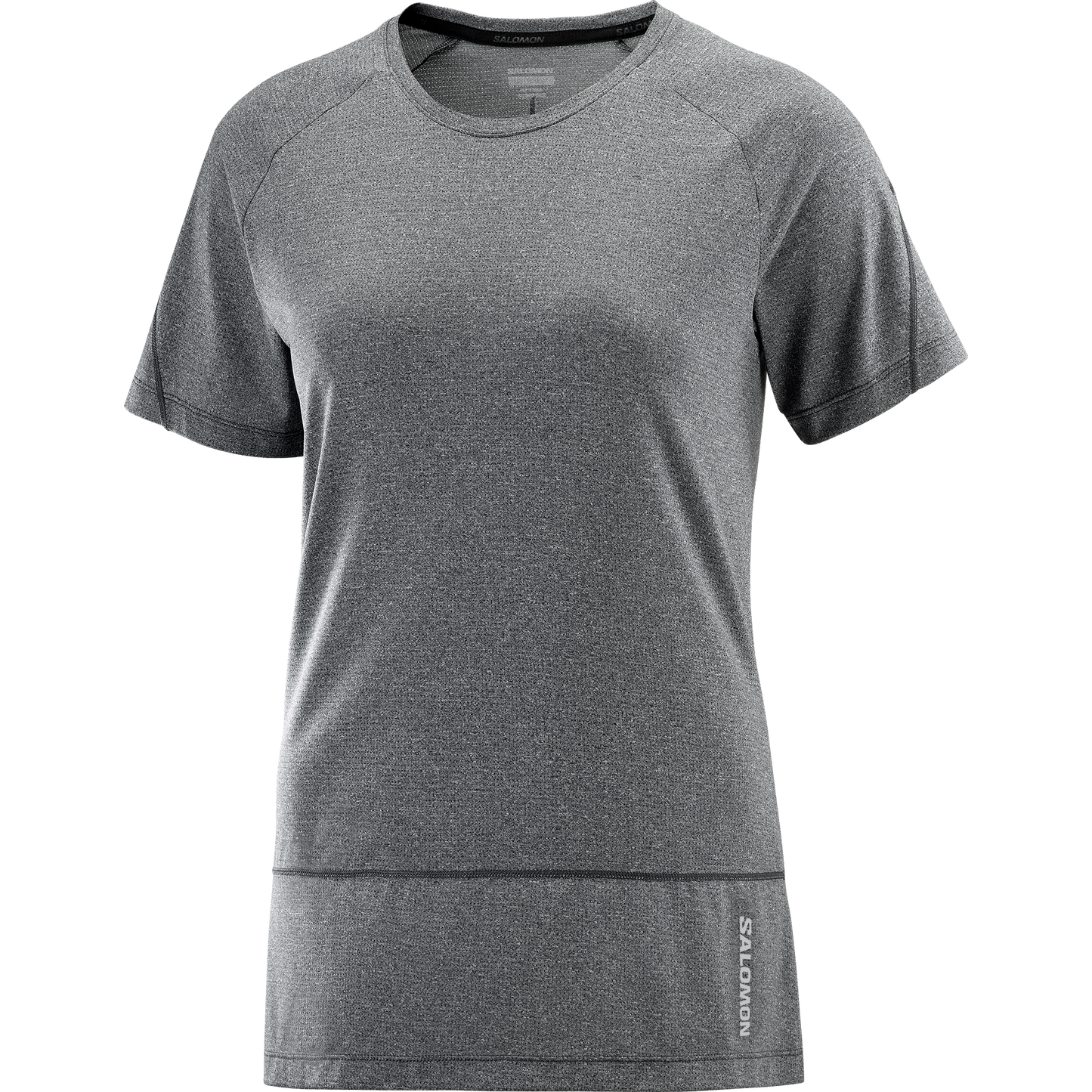 Salomon Cross Run SS Tee (Women's) - Deep Black/Heather - Find Your Feet Australia Hobart Launceston Tasmania