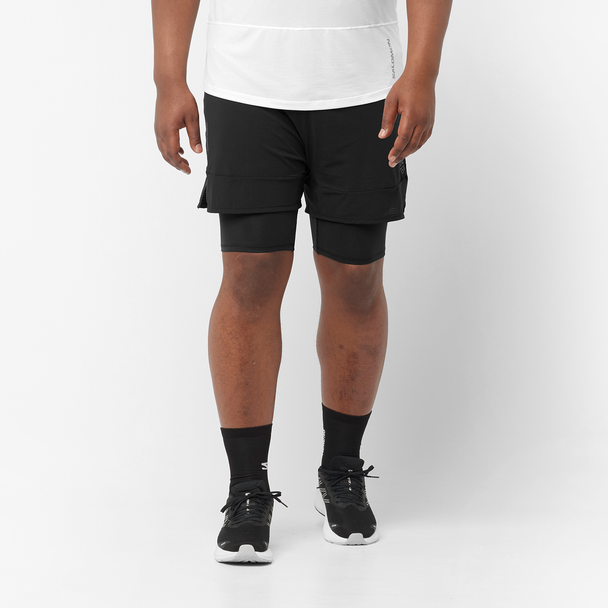 Salomon Sense Aero 2 in 1 Short (Men's) - Black - Find Your Feet Australia Hobart Launceston Tasmania