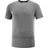 Salomon Cross Run SS Tee (Men's) - Deep Black/Heather - Find Your Feet Australia Hobart Launceston Tasmania