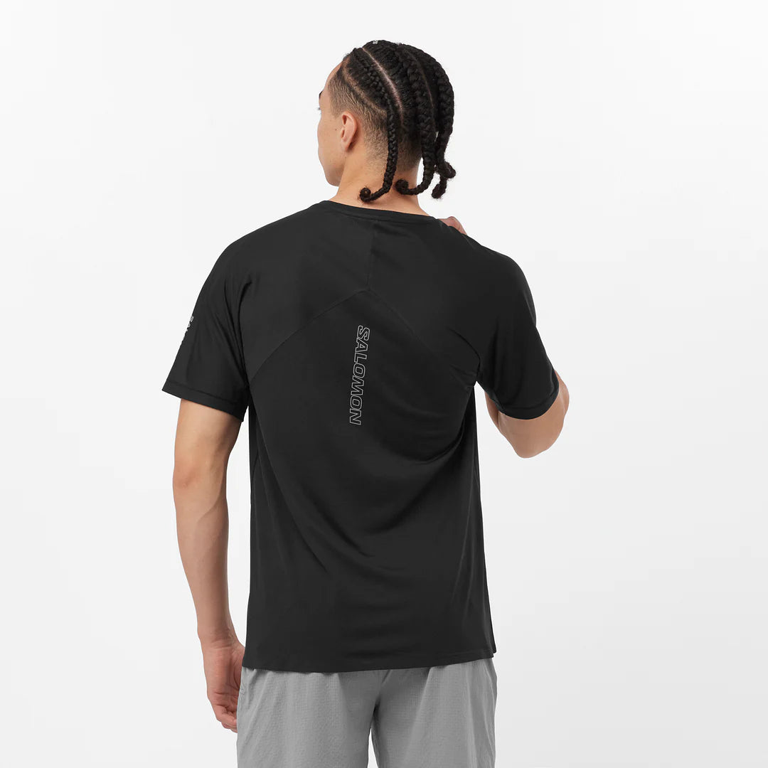 Salomon Sense Aero SS Tee (Men's) - Deep Black - Find Your Feet Australia Hobart Launceston Tasmania
