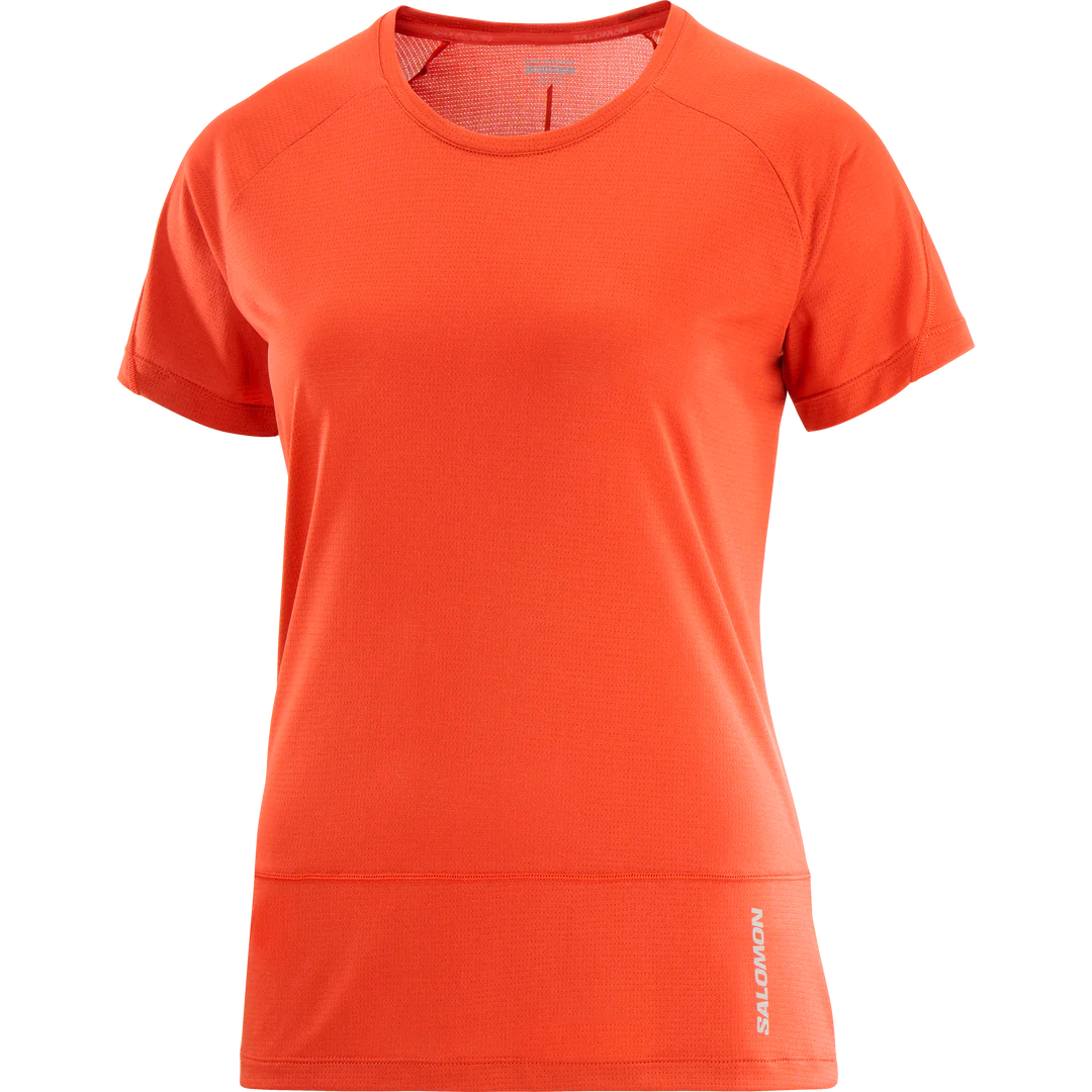 Salomon Cross Run SS Tee (Women's) - Cherry Tomato - Find Your Feet Australia Hobart Launceston Tasmania