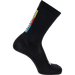 Salomon Pulse Race Flag Crew Socks (Unisex) - Black/Bright Red/Lemon - Find Your Feet Australia Hobart Launceston Tasmania
