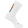 Salomon Pulse Race Flag Crew Sock (Unisex) - White/Bright Red/Lemon - Find Your Feet Australia Hobart Launceston Tasmania