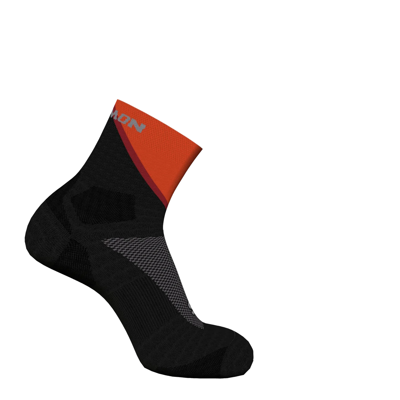 Salomon Pulse Ankle Sock (Unisex) - Black/Cherry Tomato/ Fired Brick - Find Your Feet Australia Hobart Launceston Tasmania