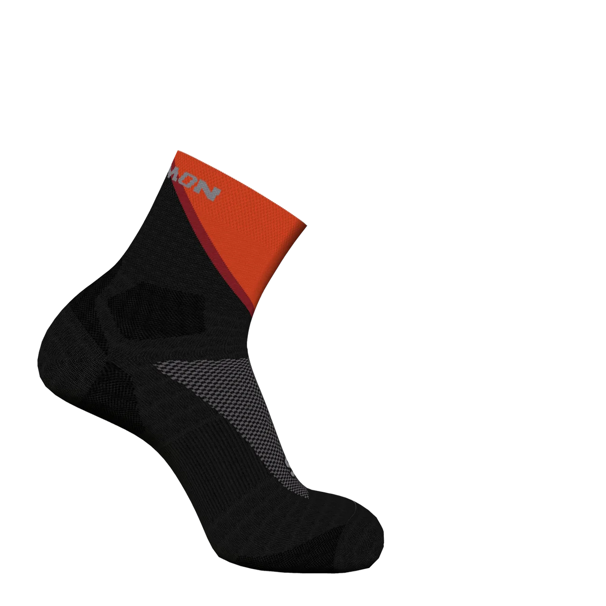 Salomon Pulse Ankle Sock (Unisex) - Black/Cherry Tomato/ Fired Brick - Find Your Feet Australia Hobart Launceston Tasmania