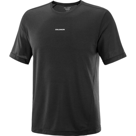 Salomon Shakeout Core Short Sleeve Tee (Men's) - Deep Black - Find Your Feet Australia Hobart Launceston Tasmania