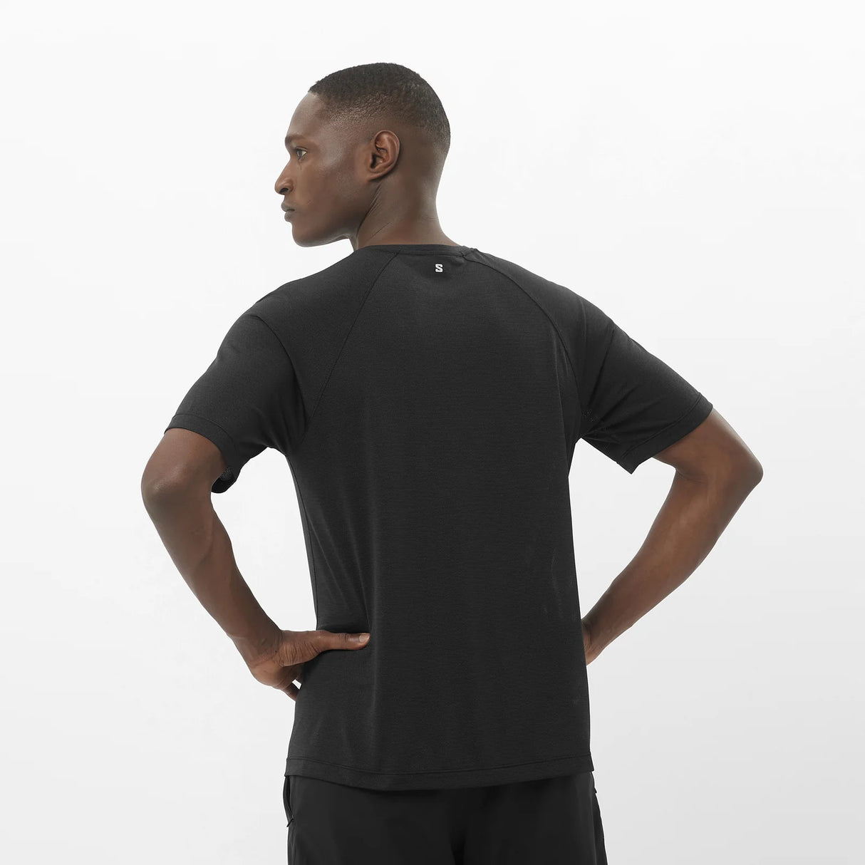 Salomon Shakeout Core Short Sleeve Tee (Men's) - Deep Black - Find Your Feet Australia Hobart Launceston Tasmania