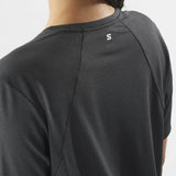 Salomon Shakeout Cross Short Sleeve Tee (Women's) - Deep Black - Find Your Feet Australia Hobart Launceston Tasmania
