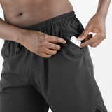 Salomon Shakeout Core 7" Shorts No Liner (Men's) - Deep Black - Find Your Feet Australia Hobart Launceston Tasmania