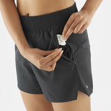Salomon Shakeout Core 4" Shorts (Women's) - Deep Black - Find Your Feet Australia Hobart Launceston Tasmania