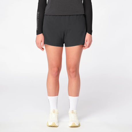 Salomon Shakeout 2 In 1 4" Shorts (Women's) - Deep Black