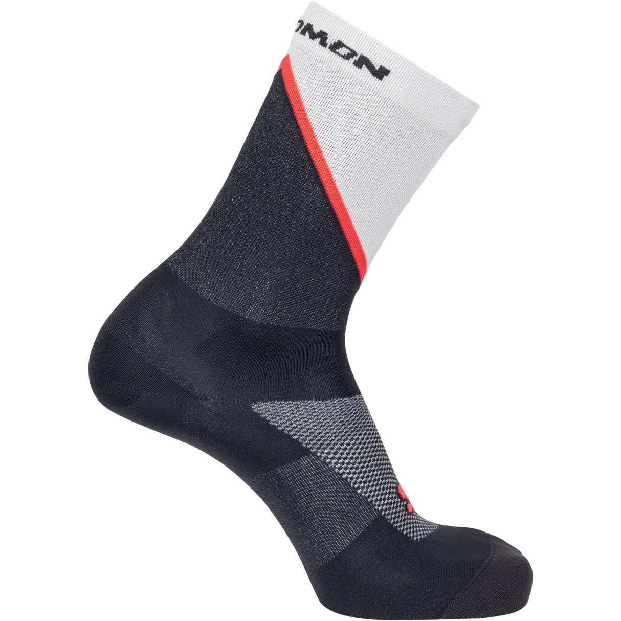 Salomon Pulse Crew Socks (Unisex) - Icicle/Nine Iron/Neon Flame - Find Your Feet Australia Hobart Launceston Tasmania