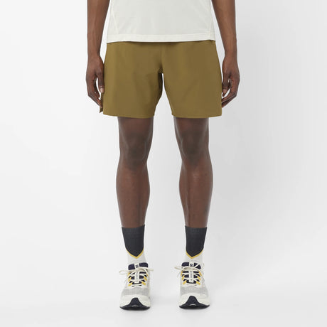 Salomon Shakeout Core 7" Shorts No Liner (Men's) - Burnt Olive - Plantation - Find Your Feet Australia Hobart Launceston Tasmania