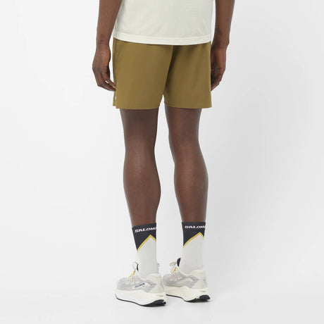 Salomon Shakeout Core 7" Shorts No Liner (Men's) - Burnt Olive - Plantation - Find Your Feet Australia Hobart Launceston Tasmania
