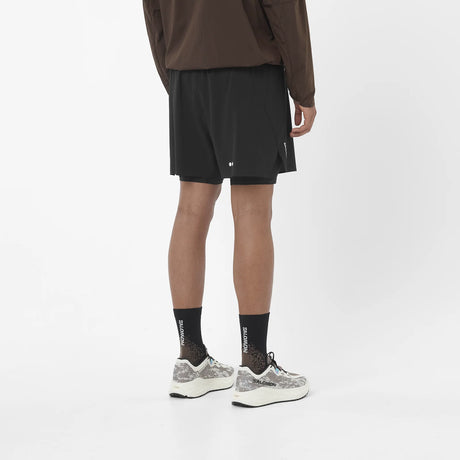 Salomon Sense Aero 2 In 1 5" Trail Shorts (Men's) - Deep Black