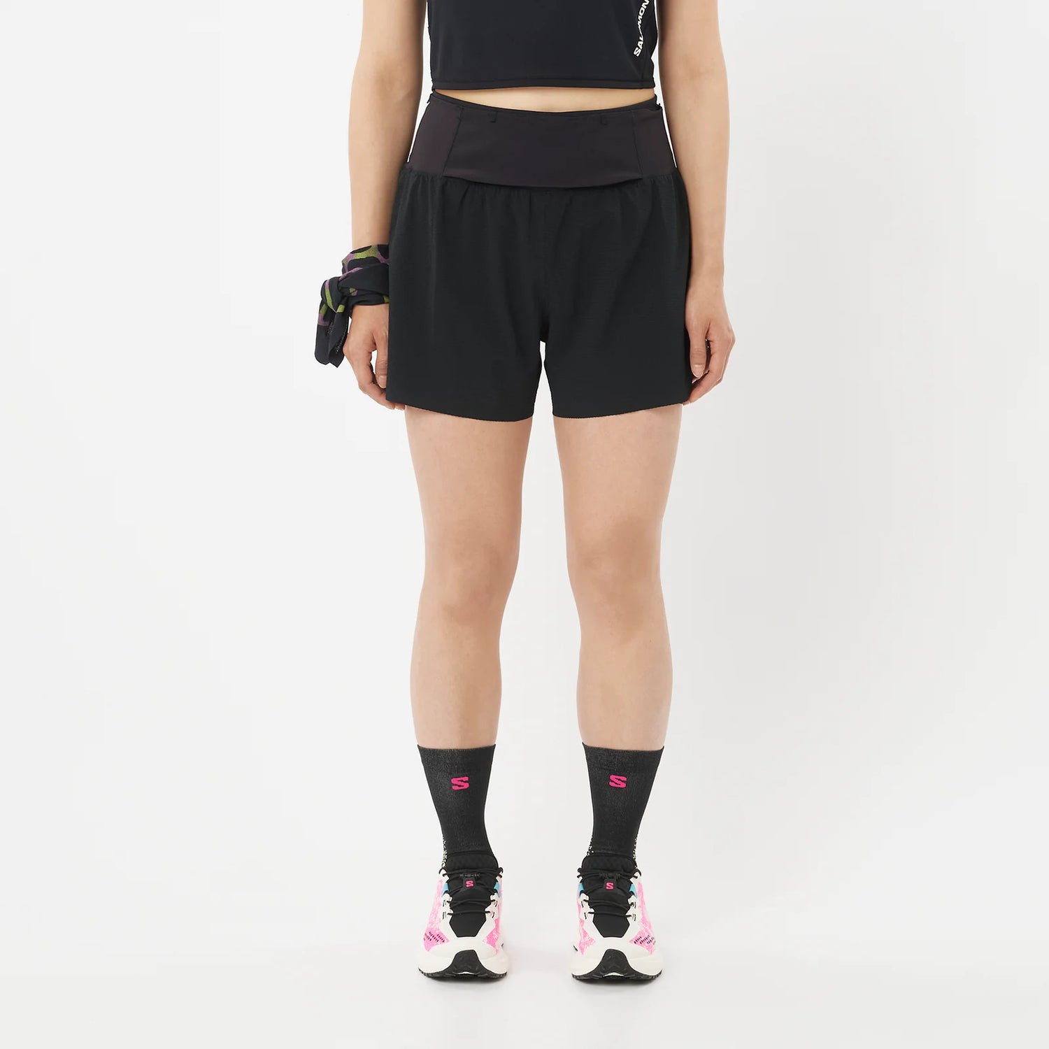 Salomon Sense Aero 2 In 1 4" Trail Shorts (Women's) - Deep Black