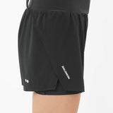 Salomon Sense Aero 2 In 1 4" Trail Shorts (Women's) - Deep Black