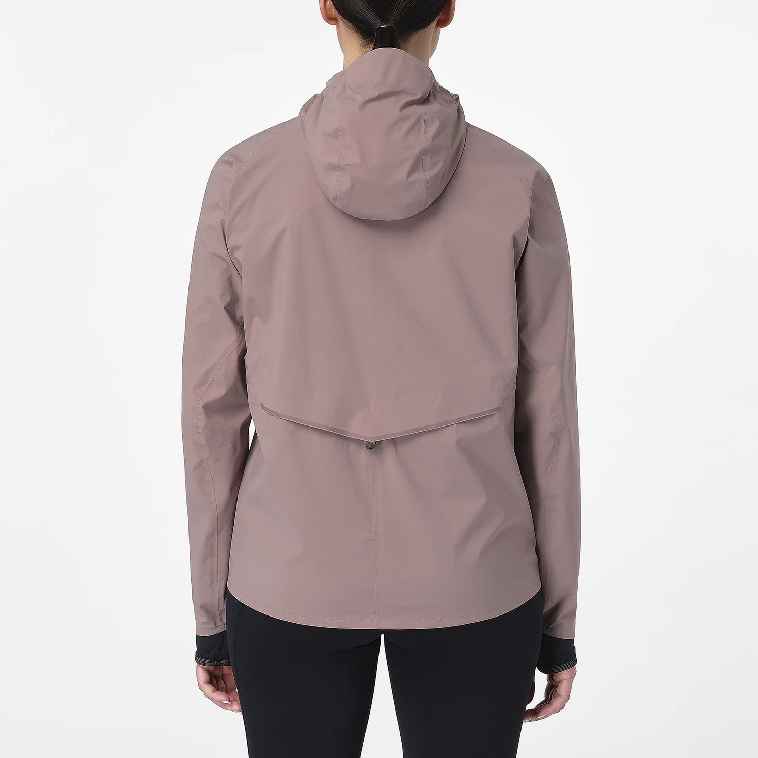 Person wearing a light brown jacket on a white background - Salomon Bonatti Waterproof Jacket (Women's) - Antler