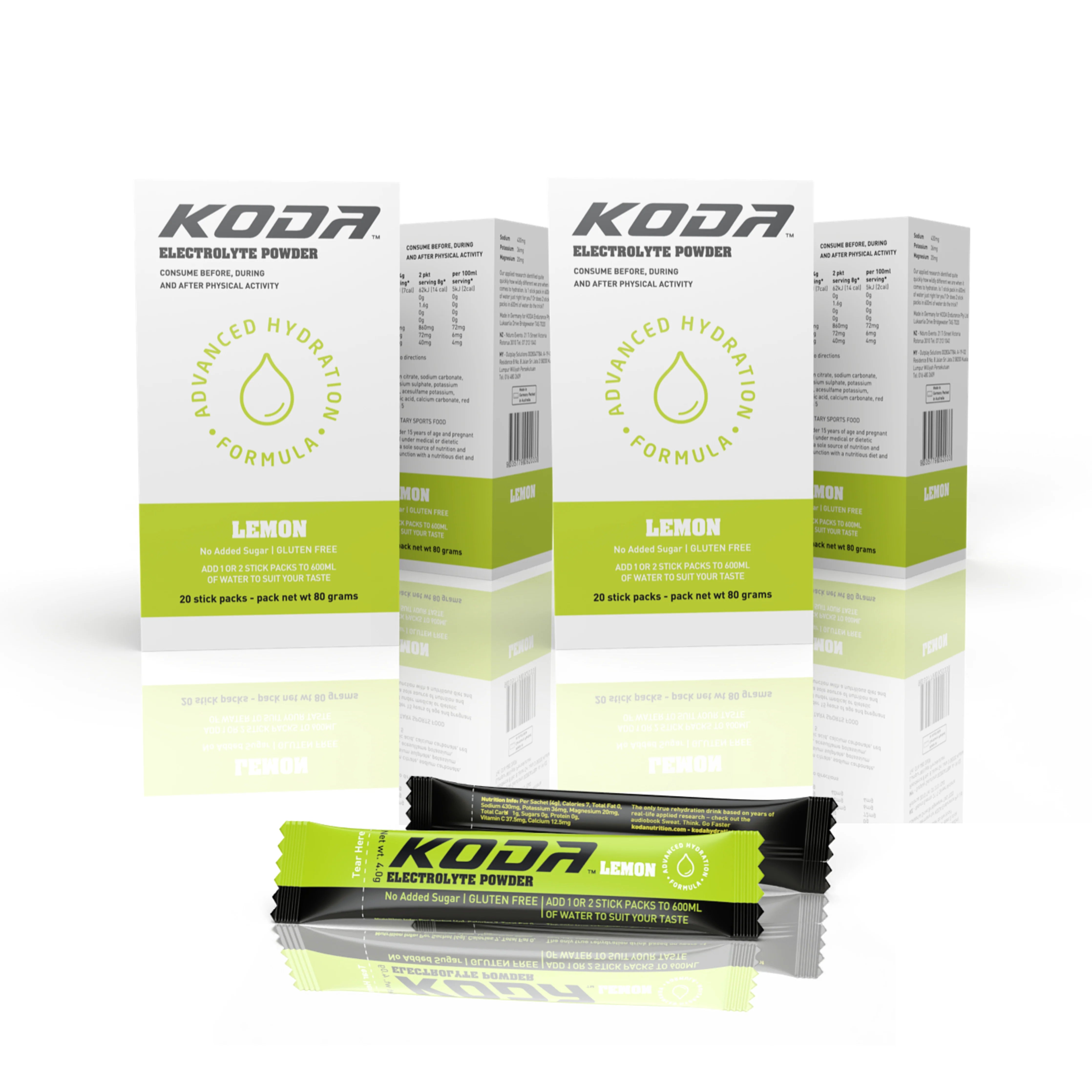 Koda Electrolyte Powder (20 Stick Pack) - 4 pack