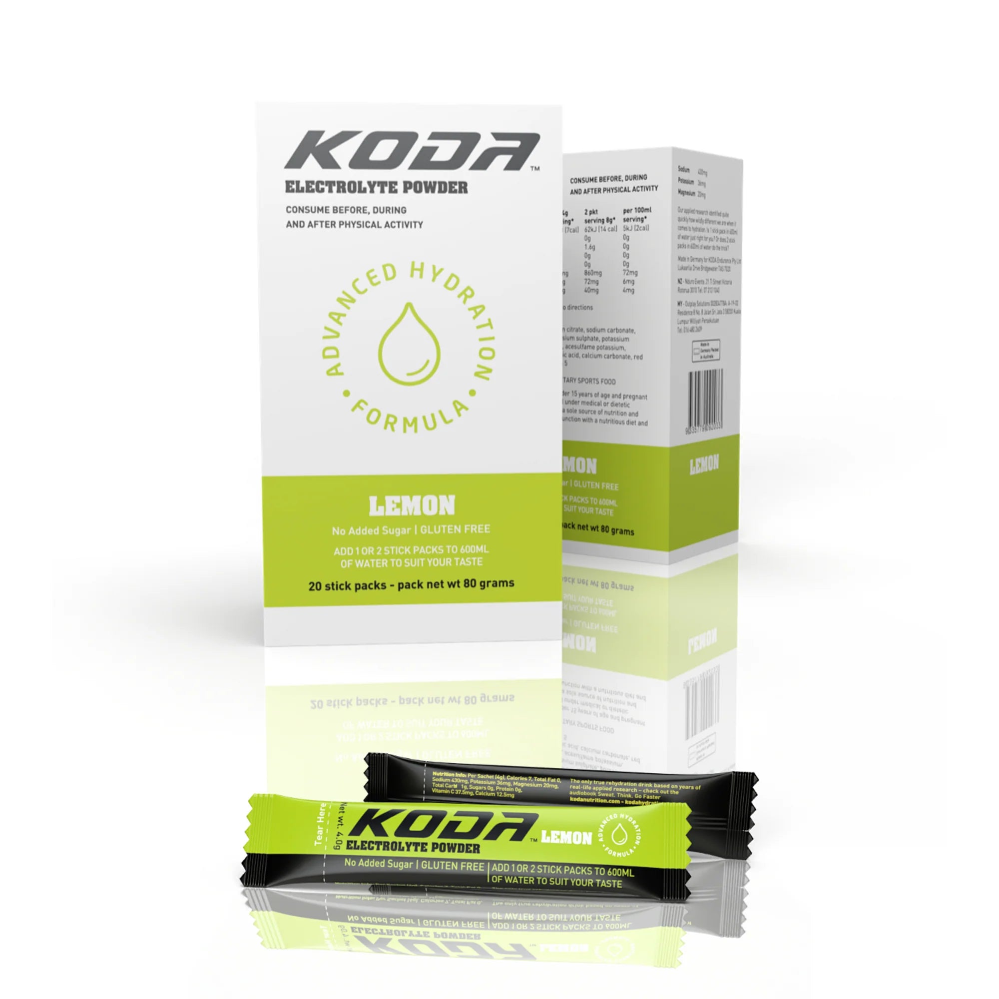 Koda Electrolyte Powder (20 Stick Pack) - Find Your Feet Australia Hobart Launceston Tasmania