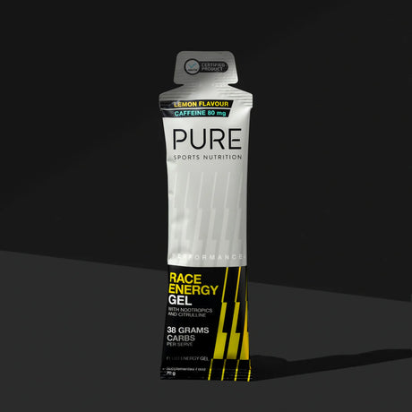 Pure Performance + Race Energy Gel 70g - Lemon + Caffeine