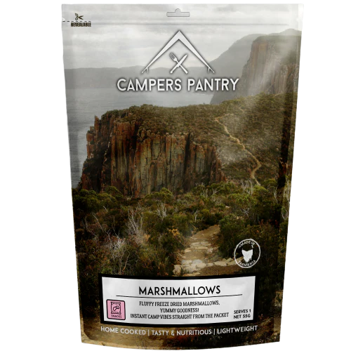 Campers Pantry Snacks and Dips - Marshmallows (GF) (55g) - Find Your Feet Australia Hobart Launceston Tasmania