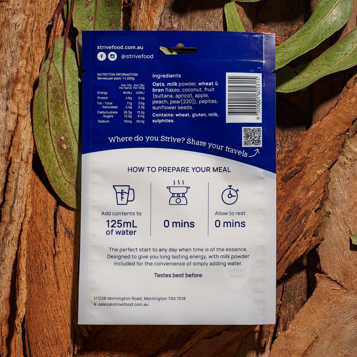 Strive Food Breakfasts - Mountain Muesli - Find Your Feet Australia Hobart Launceston Tasmania