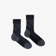 Two black socks with gray accents on a white background - NNormal Race Sock (Men's) - Black