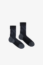 Two black socks with gray accents on a white background - NNormal Race Sock (Men's) - Black